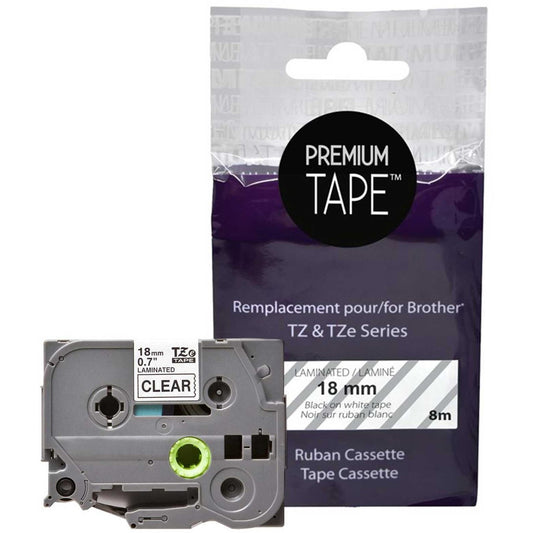 Premium Tape Label Tape - Alternative for Brother TZe-141