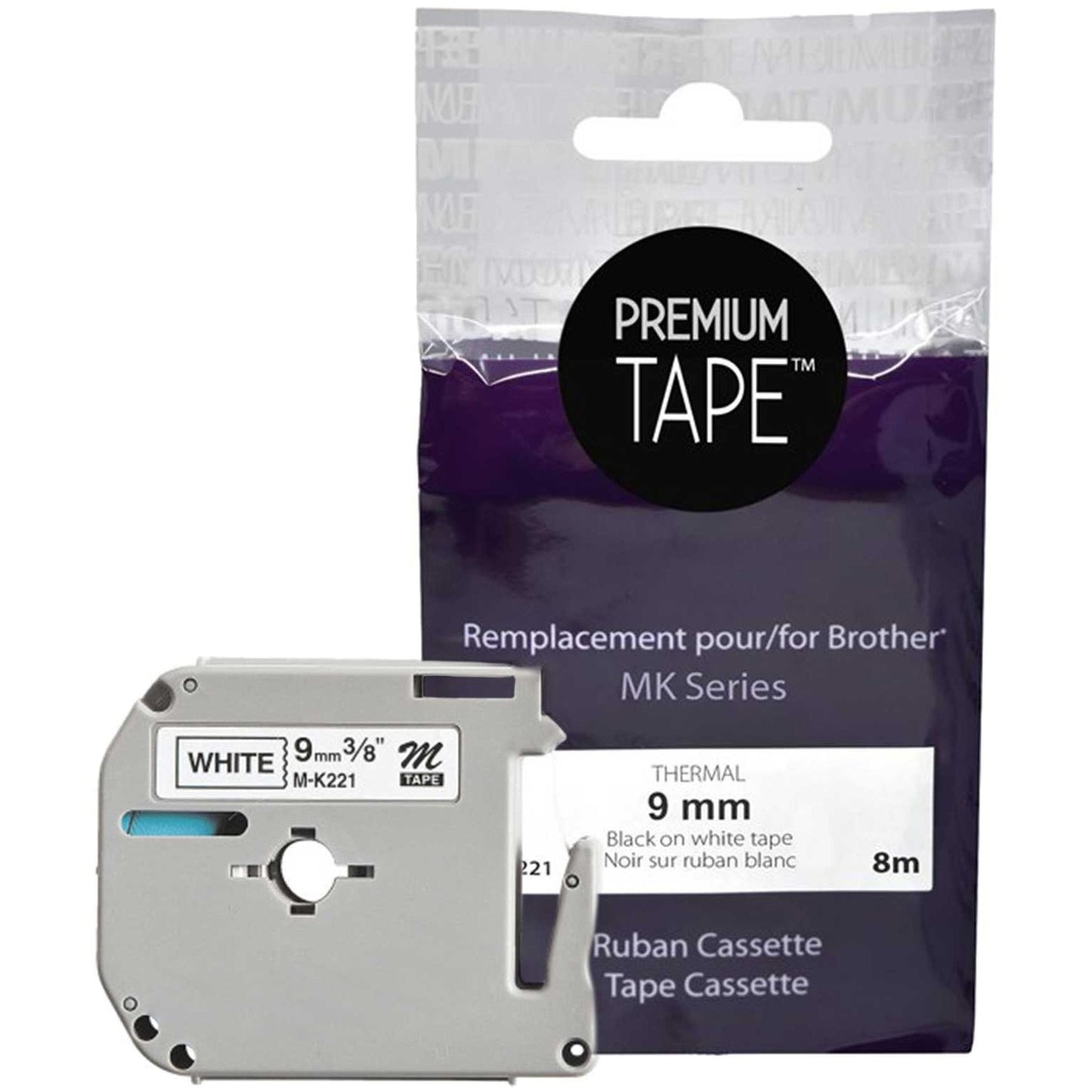 Premium Tape Label Tape - Alternative for Brother MK-221