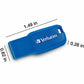 Verbatim 64GB Ergo USB 3.0 Flash Drive - Blue - 70879