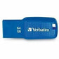 Verbatim 64GB Ergo USB 3.0 Flash Drive - Blue - 70879