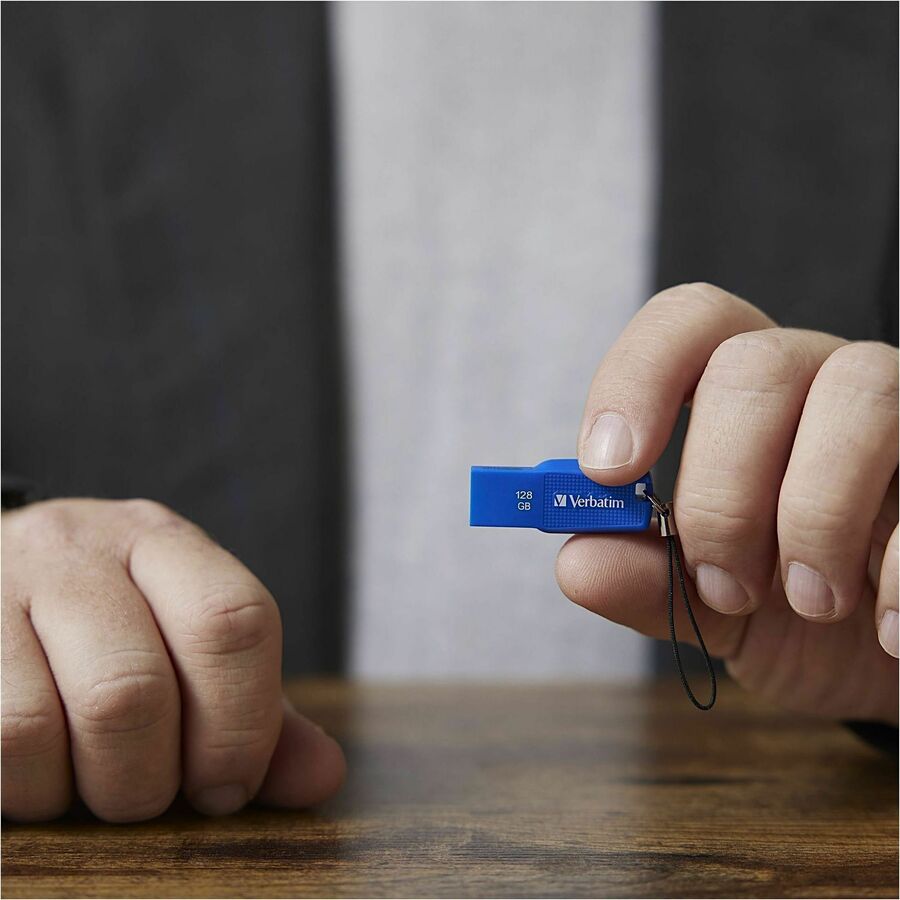Verbatim 128GB Ergo USB 3.0 Flash Drive - Blue - 70880