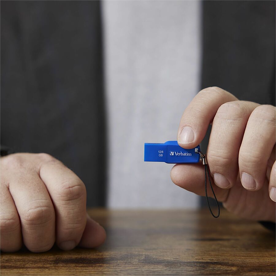 Verbatim 128GB Ergo USB 3.0 Flash Drive - Blue - 70880