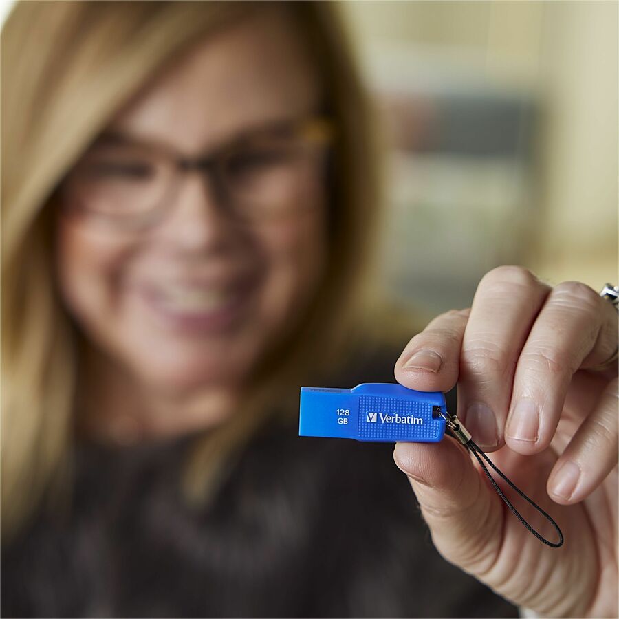 Verbatim 128GB Ergo USB 3.0 Flash Drive - Blue - 70880