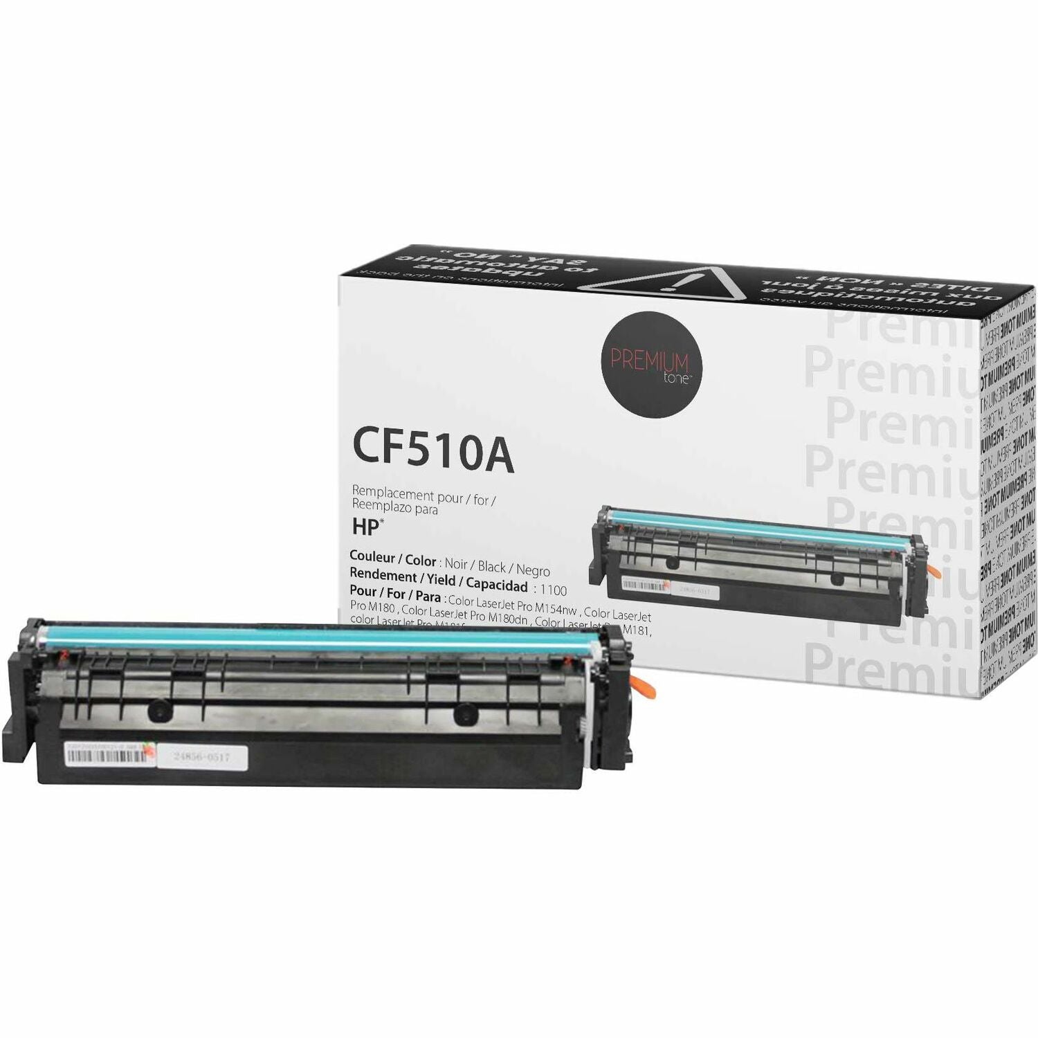 Premium Tone Toner Cartridge - Alternative for Hewlett Packard CF510A / 204A - Black