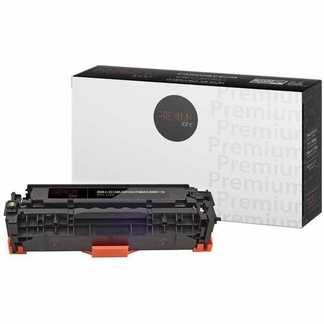Premium Tone Toner Cartridge - Alternative for Canon 118 / 2662B001 / Hewlett Packard CC530A / CE410A / CF380A - Black