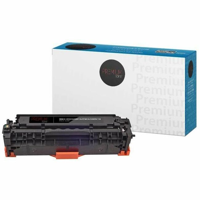 Premium Tone Toner Cartridge - Alternative for Canon 118 / 2661B001 / Hewlett Packard CC531A / CE411A / CF381A - Cyan