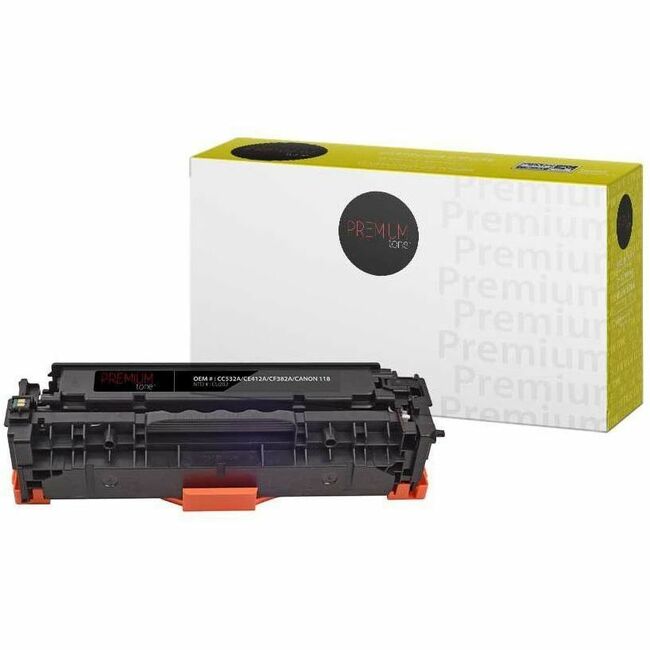 Premium Tone Toner Cartridge - Alternative for Canon 118 / 2659B001 / Hewlett Packard CC532A / CE412A / CF382A - Yellow