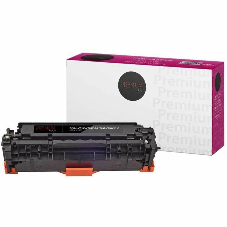 Premium Tone Toner Cartridge - Alternative for Canon 118 / 2660B001 / Hewlett Packard CC533A / CE413A / CF383A - Magenta