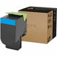 EcoTone Toner Cartridge - Remanufactured for Lexmark 70C1HC0 / 701HC - Cyan