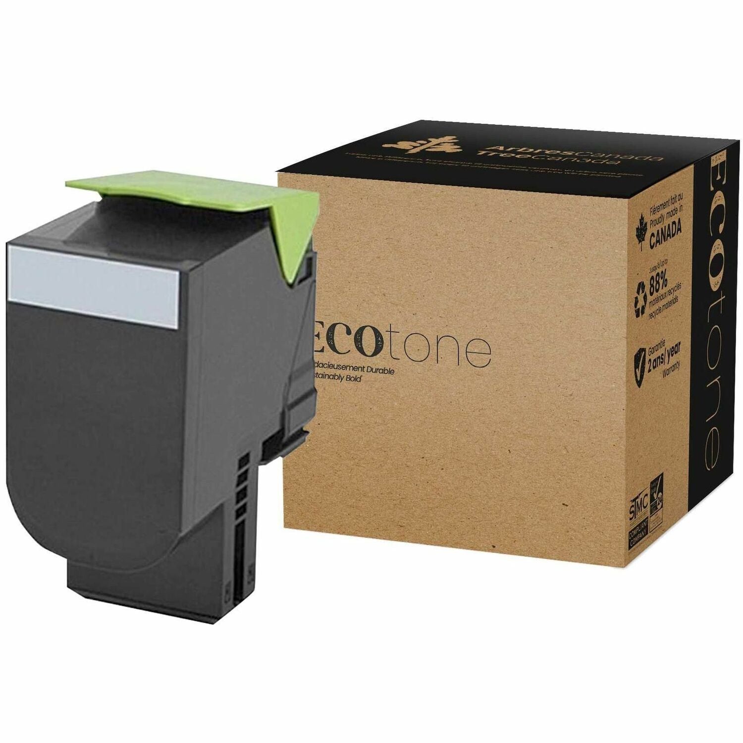 EcoTone Toner Cartridge - Remanufactured for Lexmark 70C1HK0 / 701HK - Black