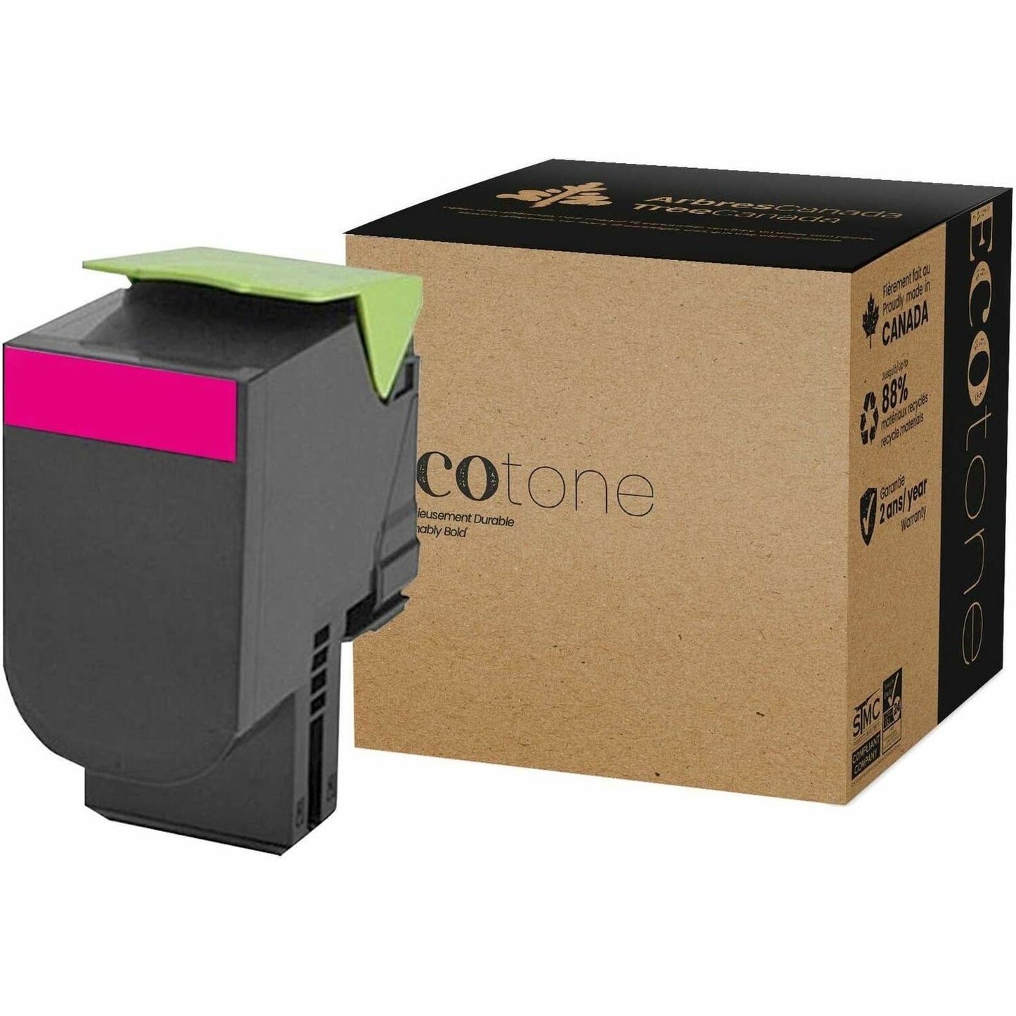 EcoTone Toner Cartridge - Remanufactured for Lexmark 70C1HM0 / 701HM - Magenta