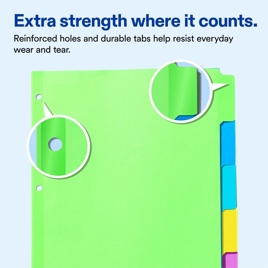 Avery&reg; Big Tab™ Write & Erase Dividers 5 tabs, 1 set - 23180