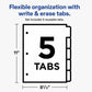 Avery&reg; Big Tab™ Write & Erase Dividers 5 tabs, 1 set - 23180