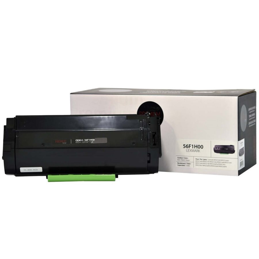 Premium Tone Toner Cartridge - Alternative for Lexmark 56F1H00 - Black