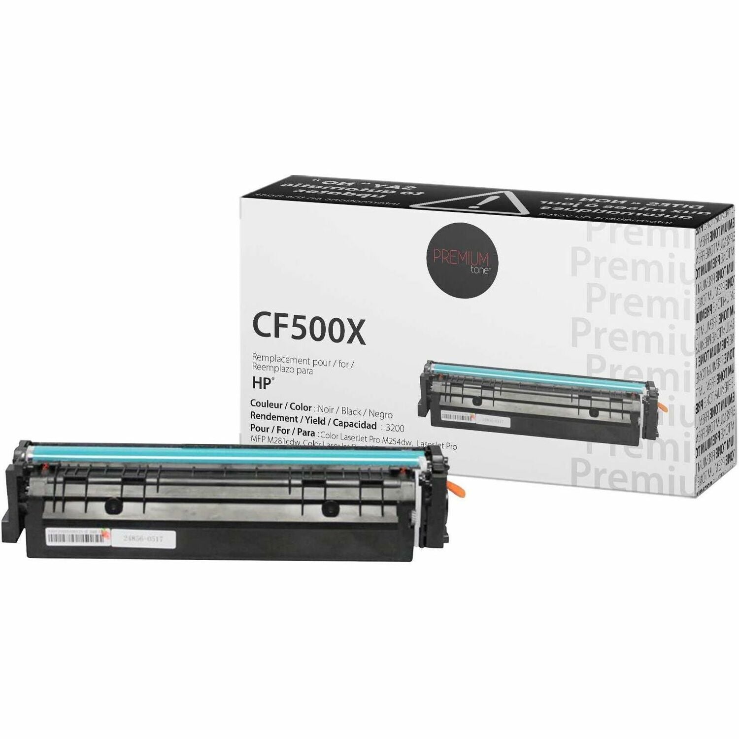 Premium Tone Toner Cartridge - Alternative for Hewlett Packard CF500X / 202X - Black