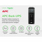 APC Back-UPS Pro, 1500VA/900W, Tower, 120V, 10x NEMA 5-15R outlets, AVR, USB Type A + C ports, LCD, User Replaceable Battery - BR1500MS2