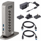 StarTech.com USB-C USB-A Dock - Hybrid Universal USB 3.0 Laptop Docking Station - Dual Monitor 4K 60Hz HDMI/DisplayPort - 6xUSB Type-A/GbE - DK30A2DHU
