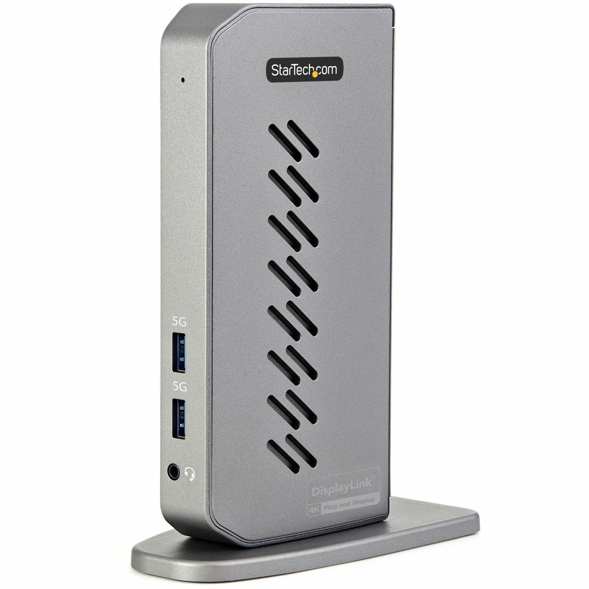StarTech.com USB-C USB-A Dock - Hybrid Universal USB 3.0 Laptop Docking Station - Dual Monitor 4K 60Hz HDMI/DisplayPort - 6xUSB Type-A/GbE