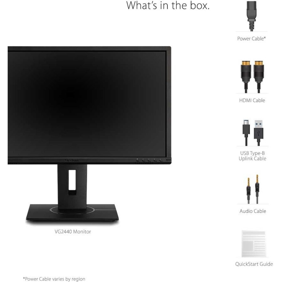 ViewSonic Graphic VG2440 24" Class Full HD LED Monitor - 16:9 - Black - VG2440