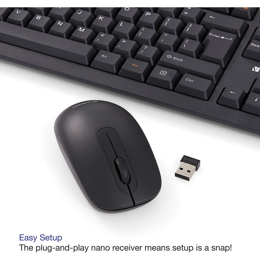 Verbatim Wireless Keyboard and Mouse - 70724