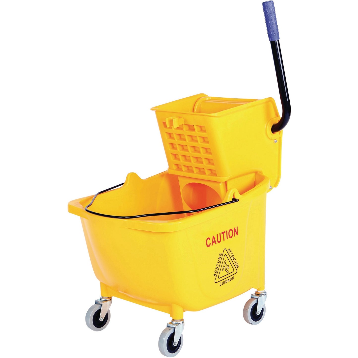 Globe 35 Qt Sidepress Bucket and Wringer Yellow