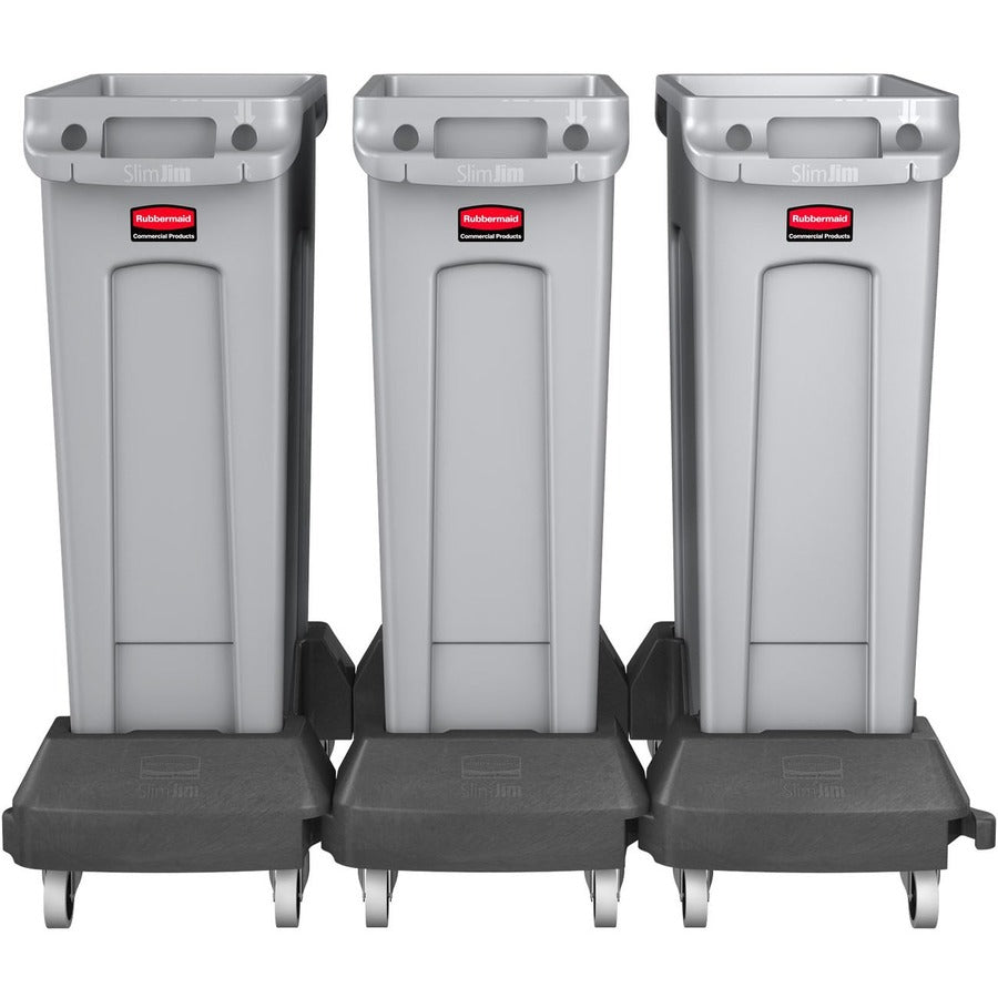 Rubbermaid Commercial Slim Jim Resin Trainable Dolly - 1980602