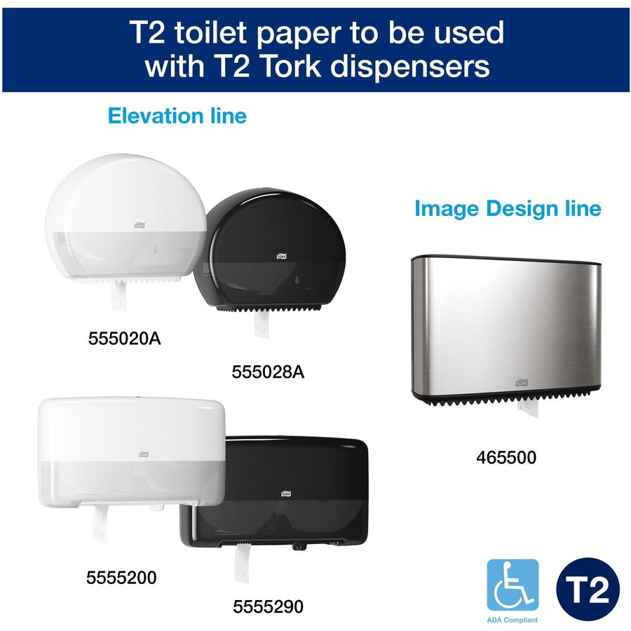 TORK Mini Jumbo Toilet Paper Roll White T2 - 12024402