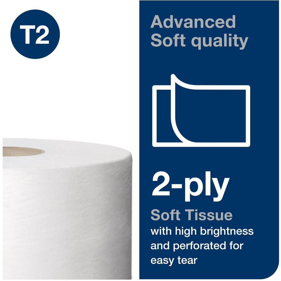 TORK Mini Jumbo Toilet Paper Roll White T2 - 12024402