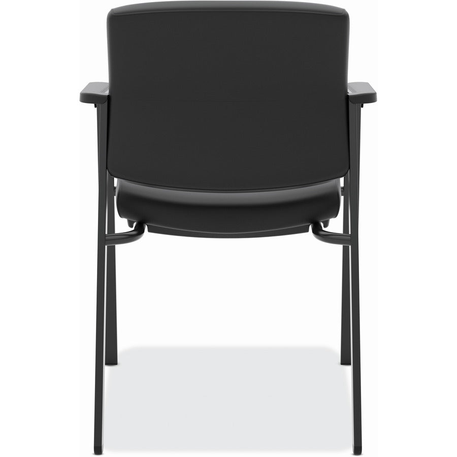HON Validate Stacking Guest Chair | Black SofThread Leather - BSXVL605SB11