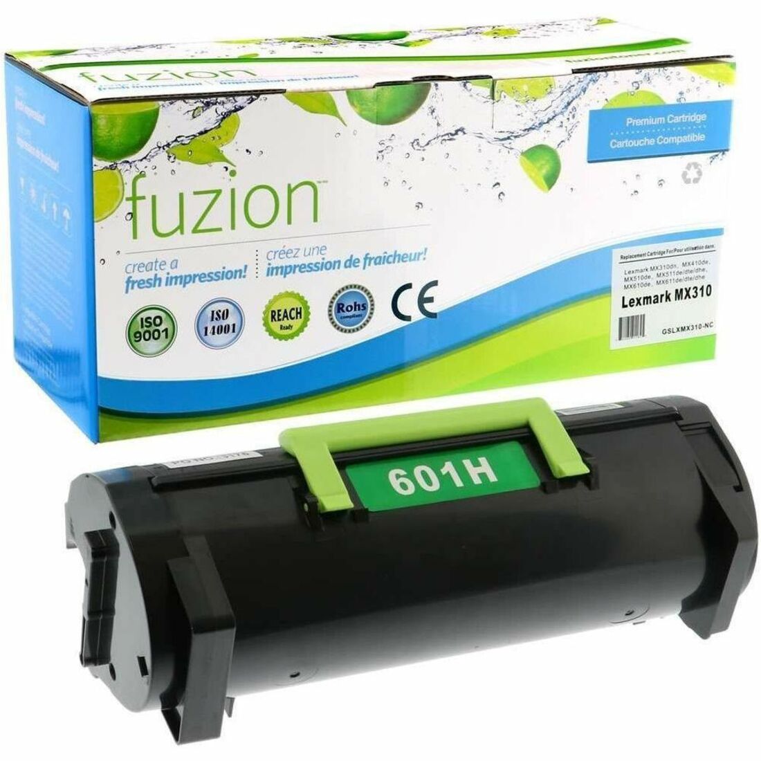 fuzion Compatible Toner for Lexmark 60F1H00 - Black