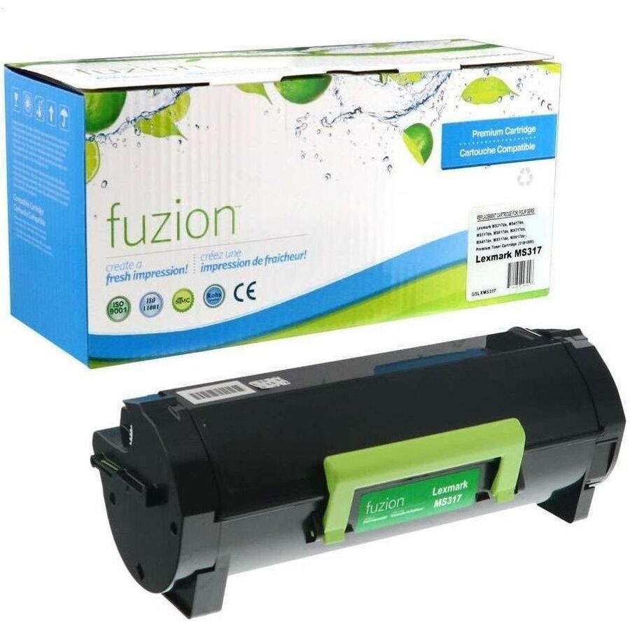 fuzion Remanufactured Toner for Lexmark 51B1000 - Black