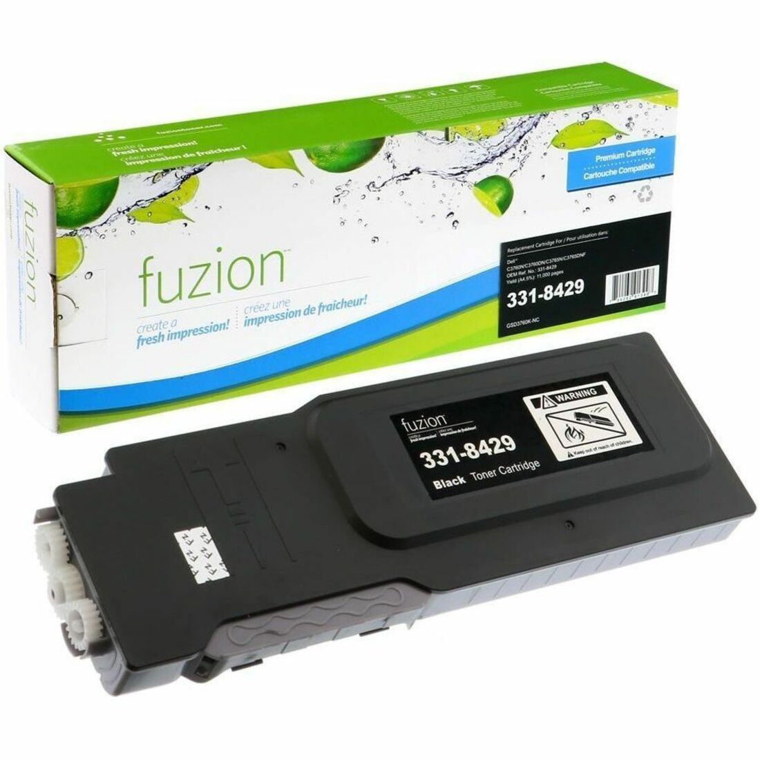 fuzion Compatible Toner for Dell 331-8429 - Black