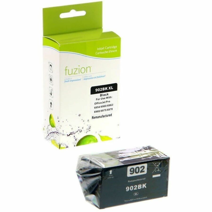 fuzion Remanufactured HY Inkjet for HP #902XL - Black