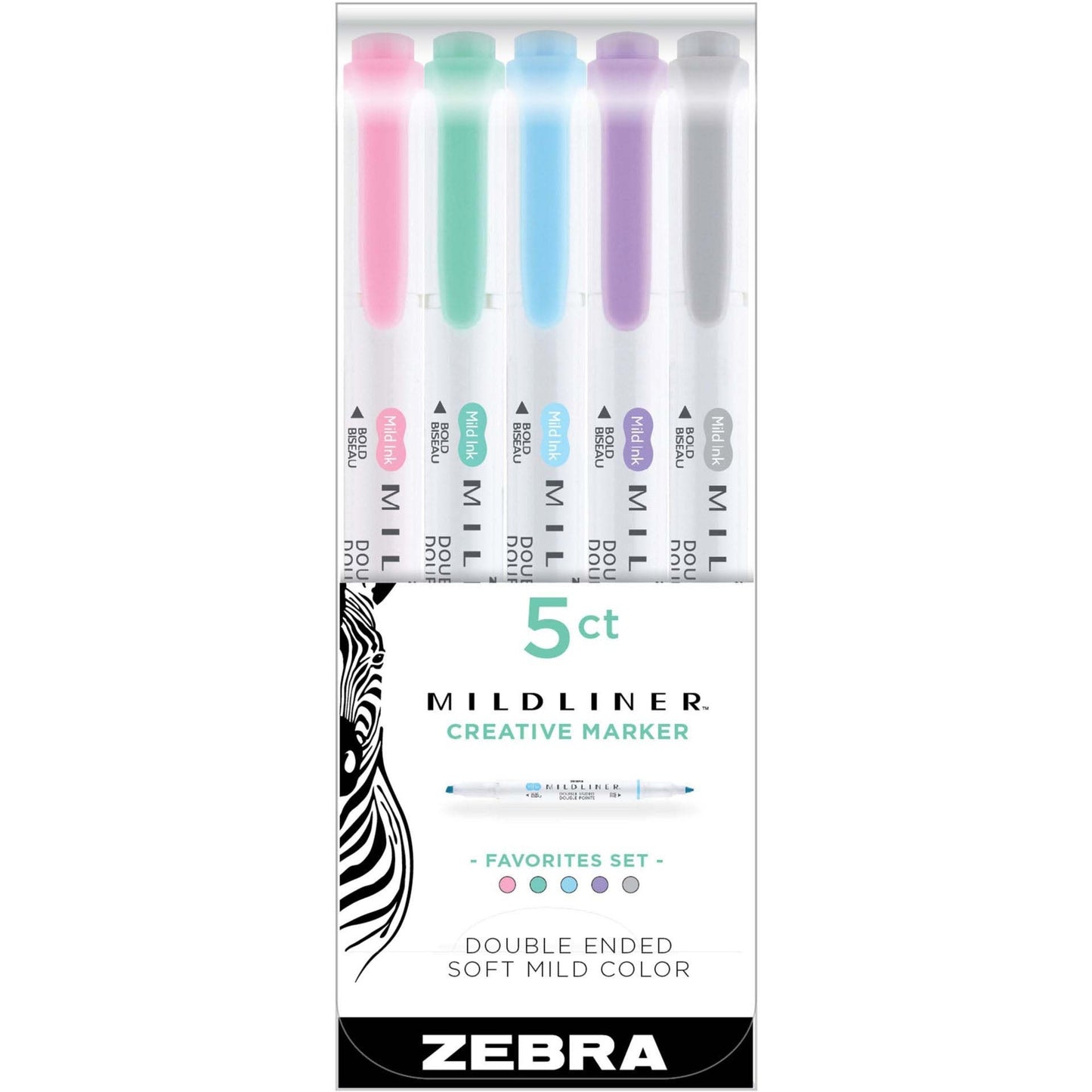 Zebra Pen Mildliner Highlighter 5pk Friendly (NEW!)