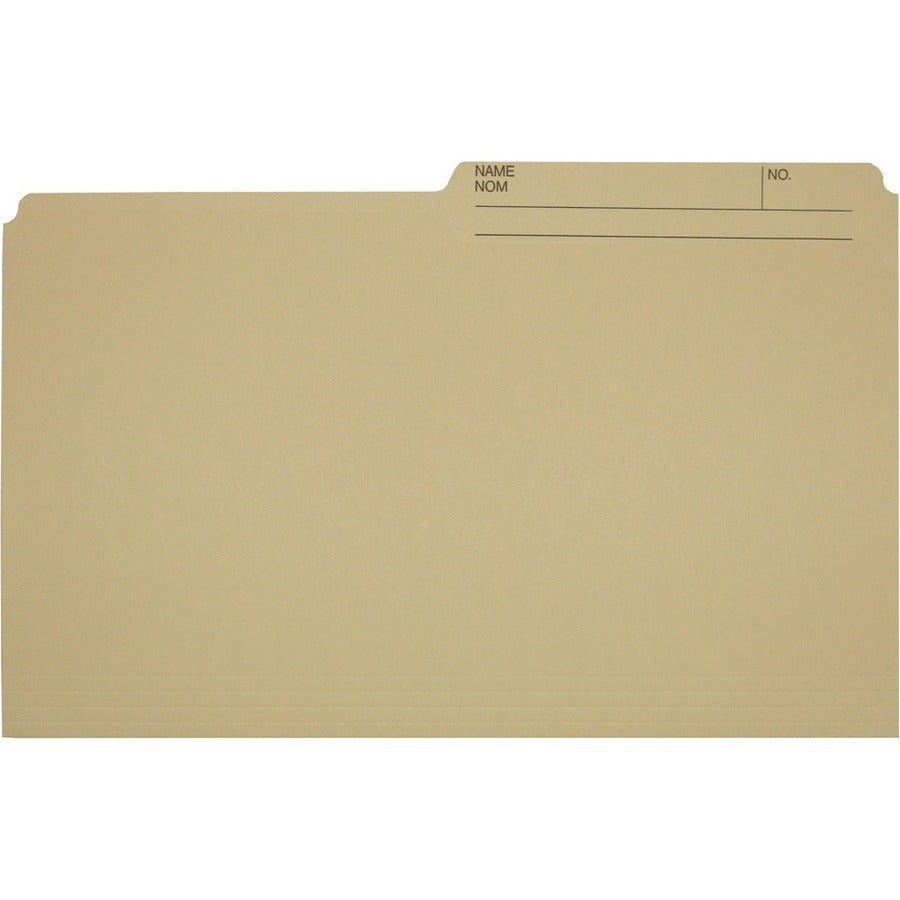 Hilroy 1/2 Tab Cut Legal Recycled Top Tab File Folder - 65961