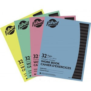 Hilroy Work Book, 32 Pages, Interlined Ruling, Assorted Colours