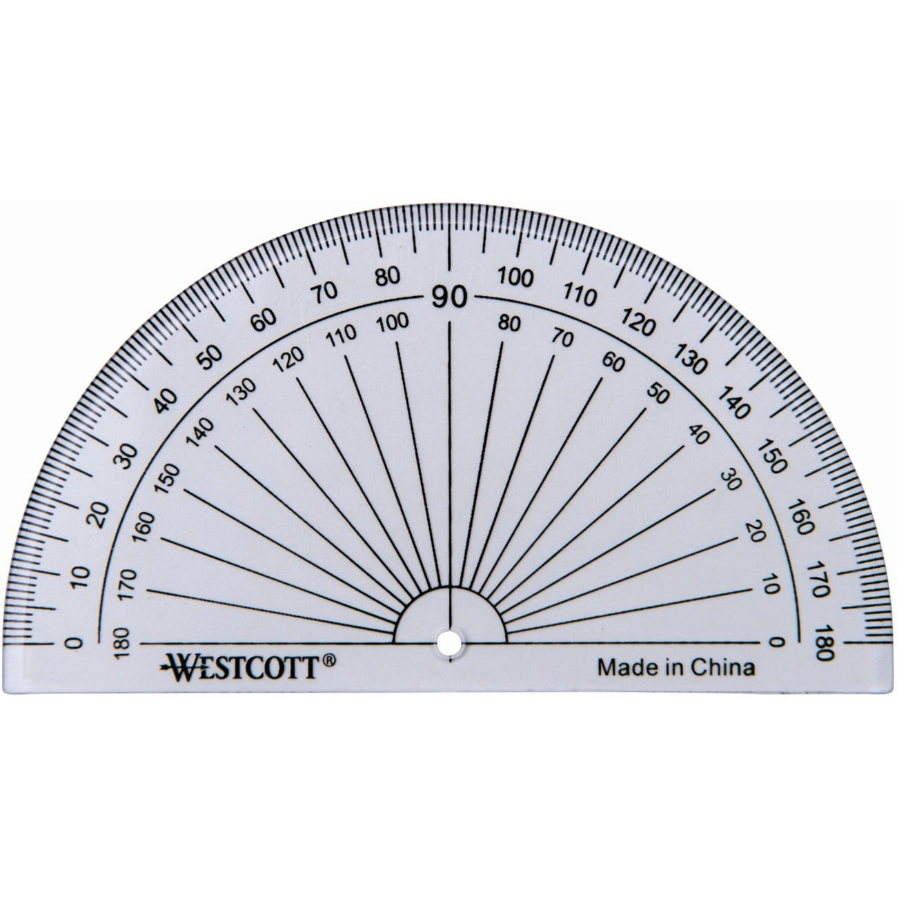 Westcott 4" Plastic Protractor, bulk