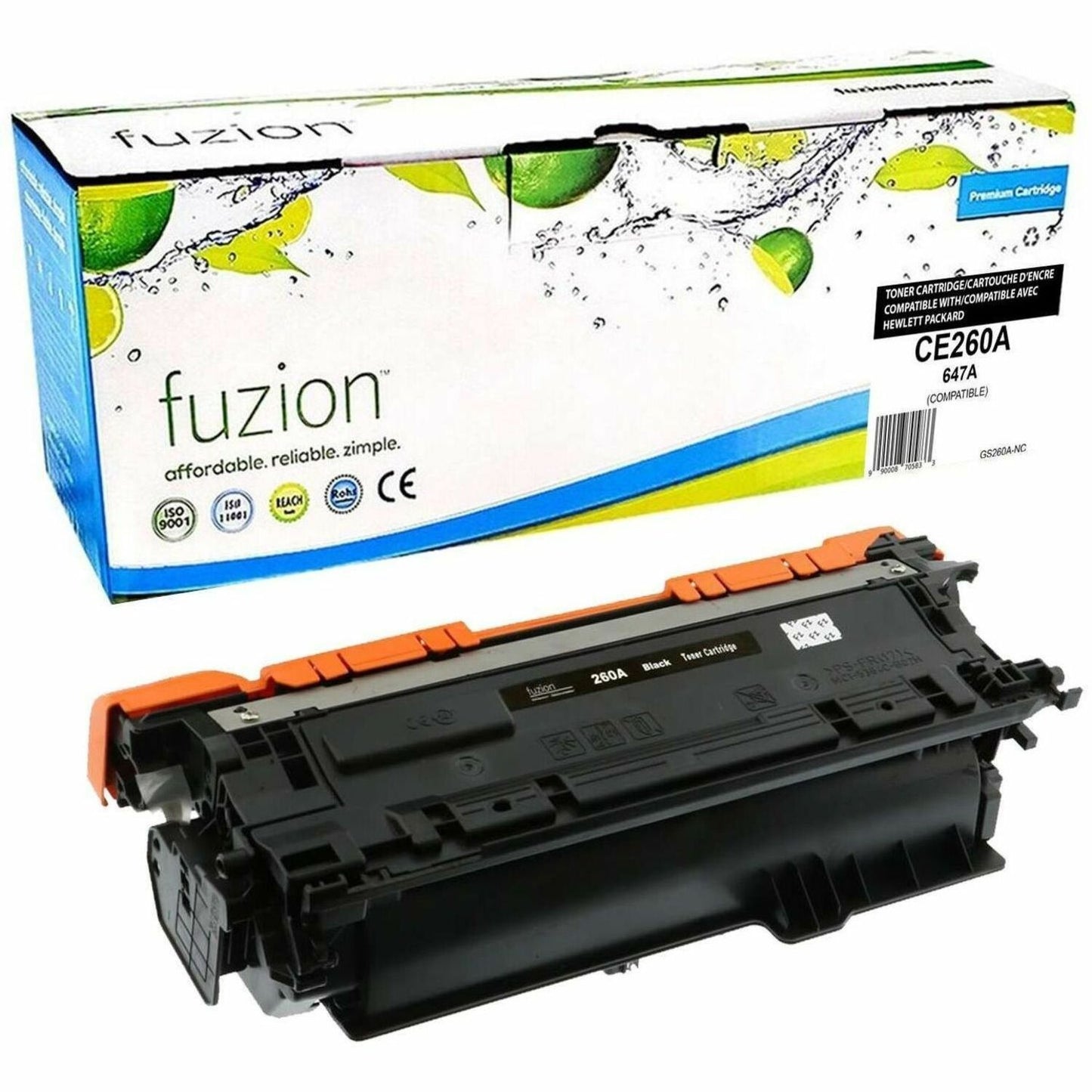 fuzion Compatible Toner for HP CE260A (647A) - Black