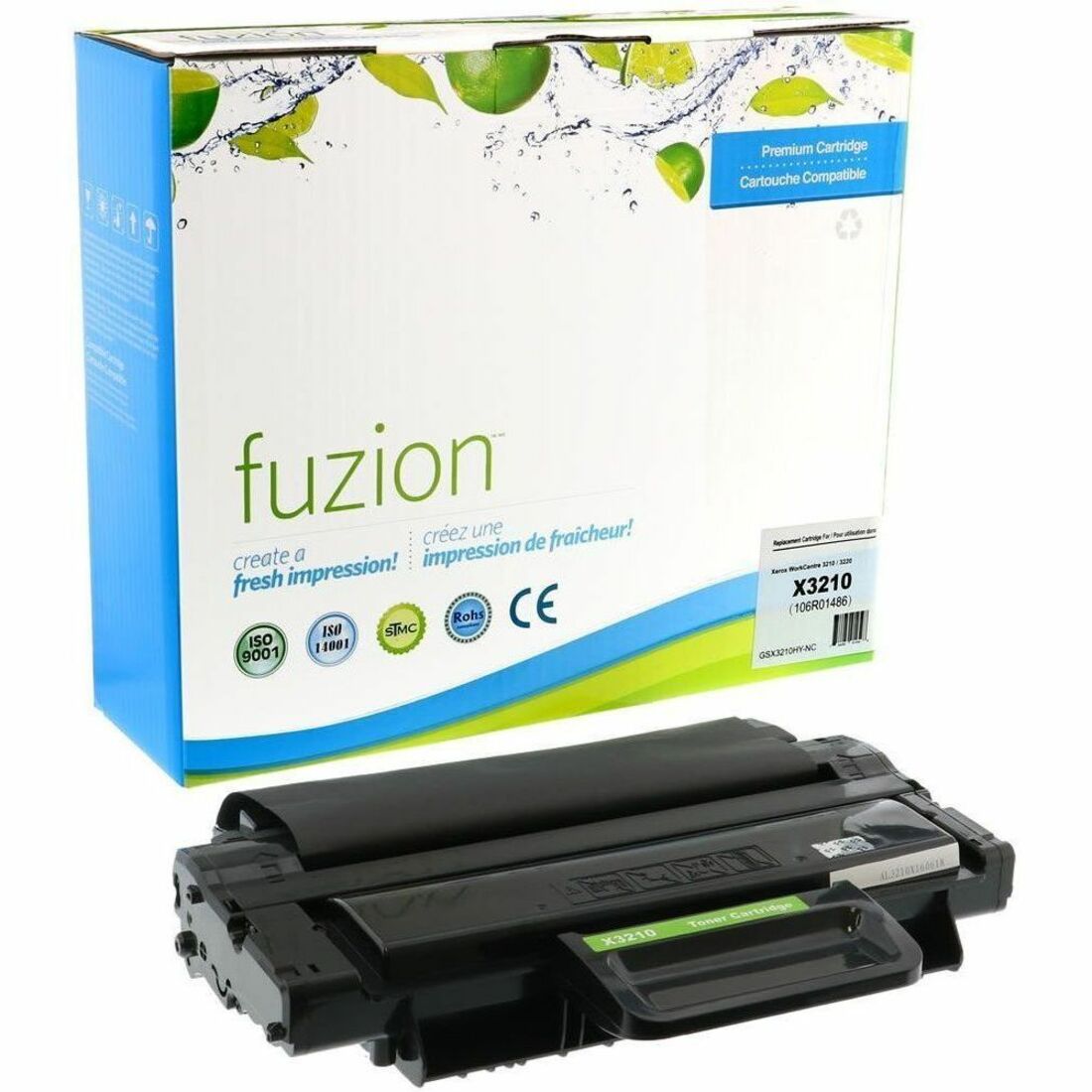 fuzion Xerox 106R01486 Compatible Toner High Yield - Black