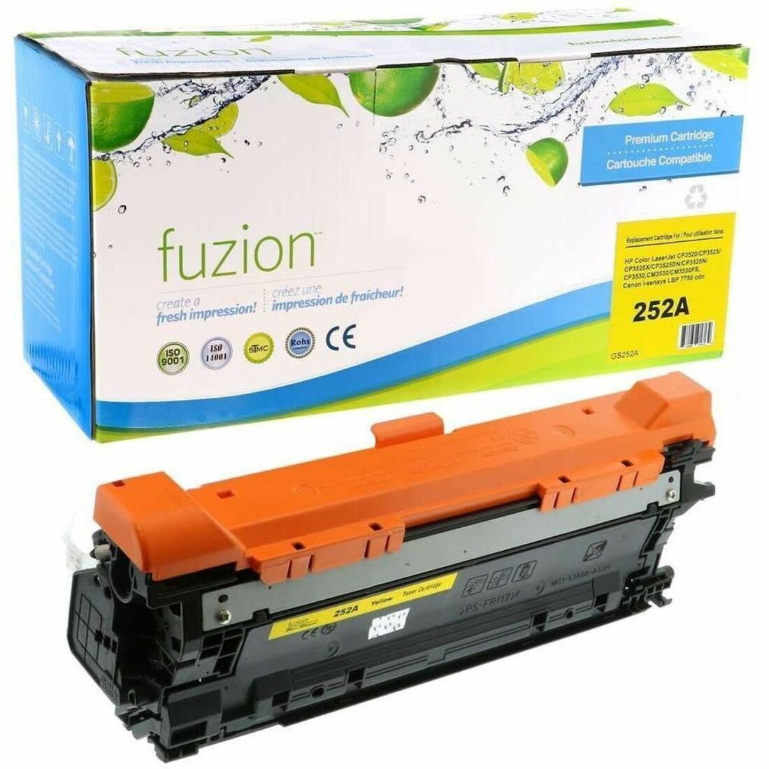 fuzion Remanufactured Toner for HP CE252A (504A) - Yellow