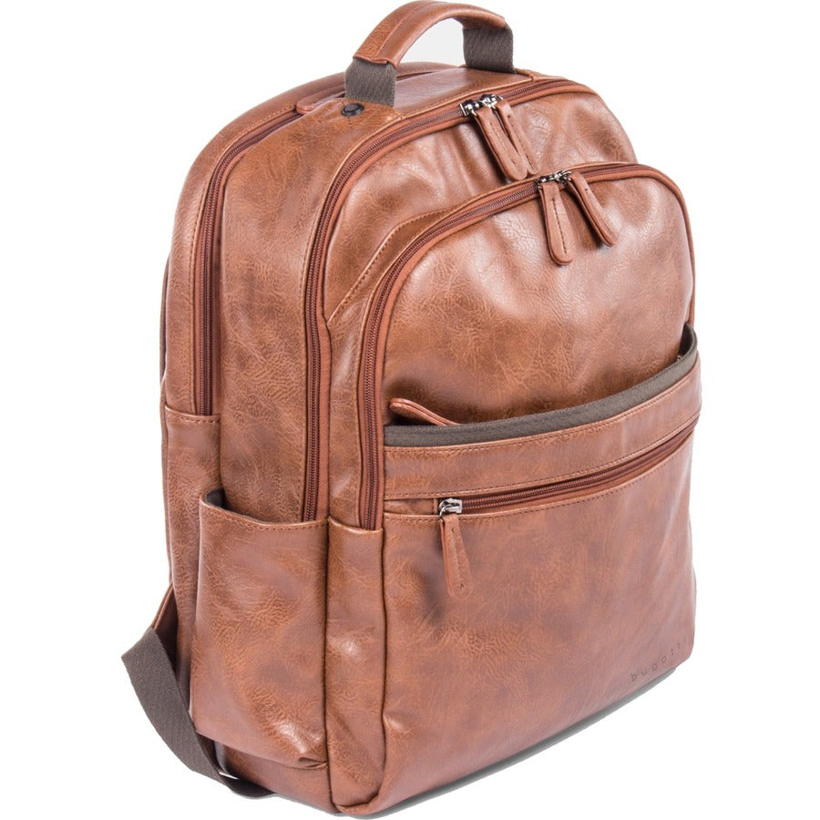 bugatti Valentino Carrying Case (Backpack) for 15" to 15.6" Bottle, Notebook - Cognac - BKP116-COGNAC