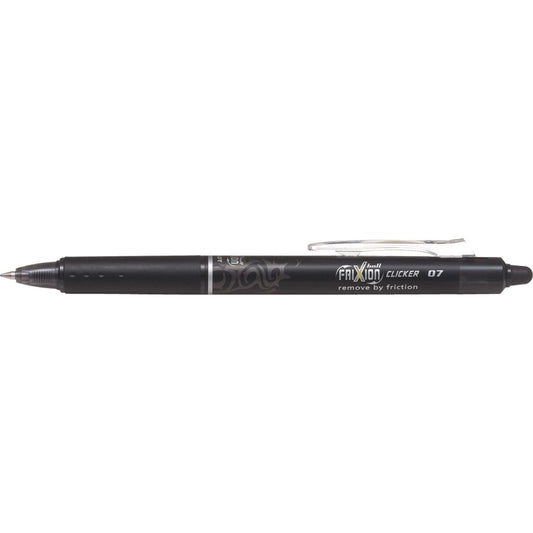 Pilot FriXion Ball Clicker 0.7 - Gel Ink Rollerball pen - Black - Medium Tip