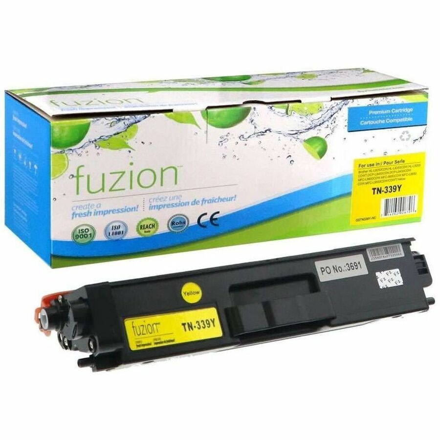 fuzion Compatible Toner High Yield for Brother TN339Y - Yellow