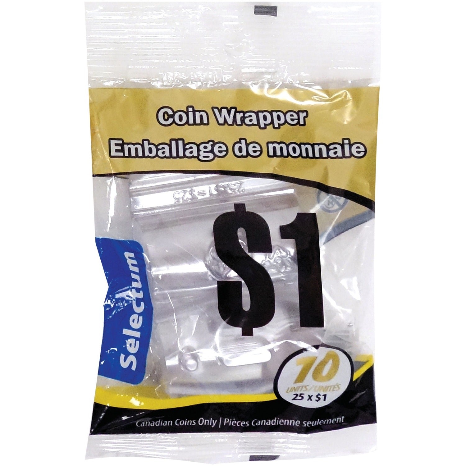 Selectum Plastic Coin Wrappers $1 10/pkg