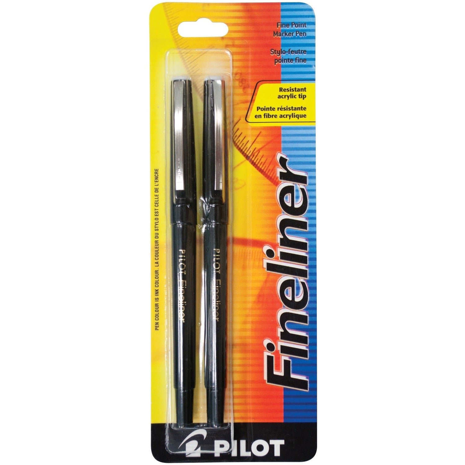 Pilot Fineliner Markers 0.4 mm Black 2/pkg