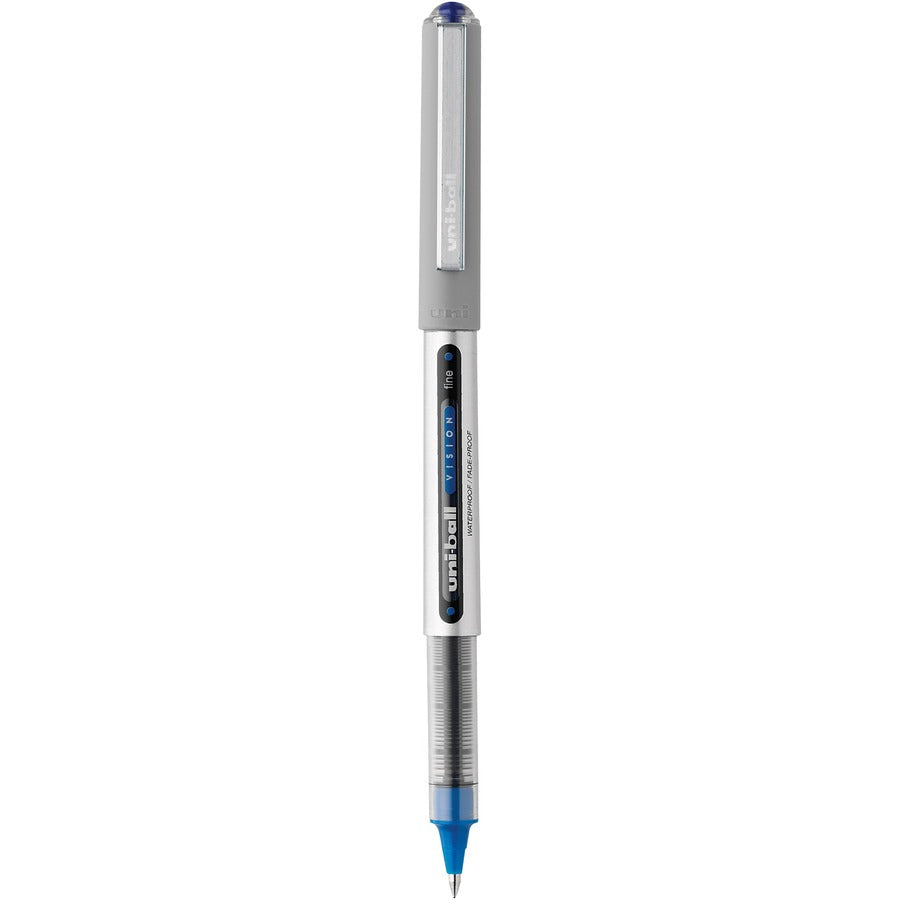 uniball™ Vision Roller Pens 0.7 mm Blue with Grey Barrel 4/pkg - 60346C
