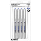 uniball™ Vision Roller Pens 0.7 mm Blue with Grey Barrel 4/pkg