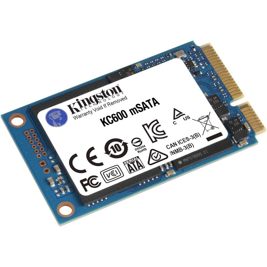 Kingston KC600 512 GB Solid State Drive - mSATA Internal - SATA (SATA/600) - SKC600MS/512G