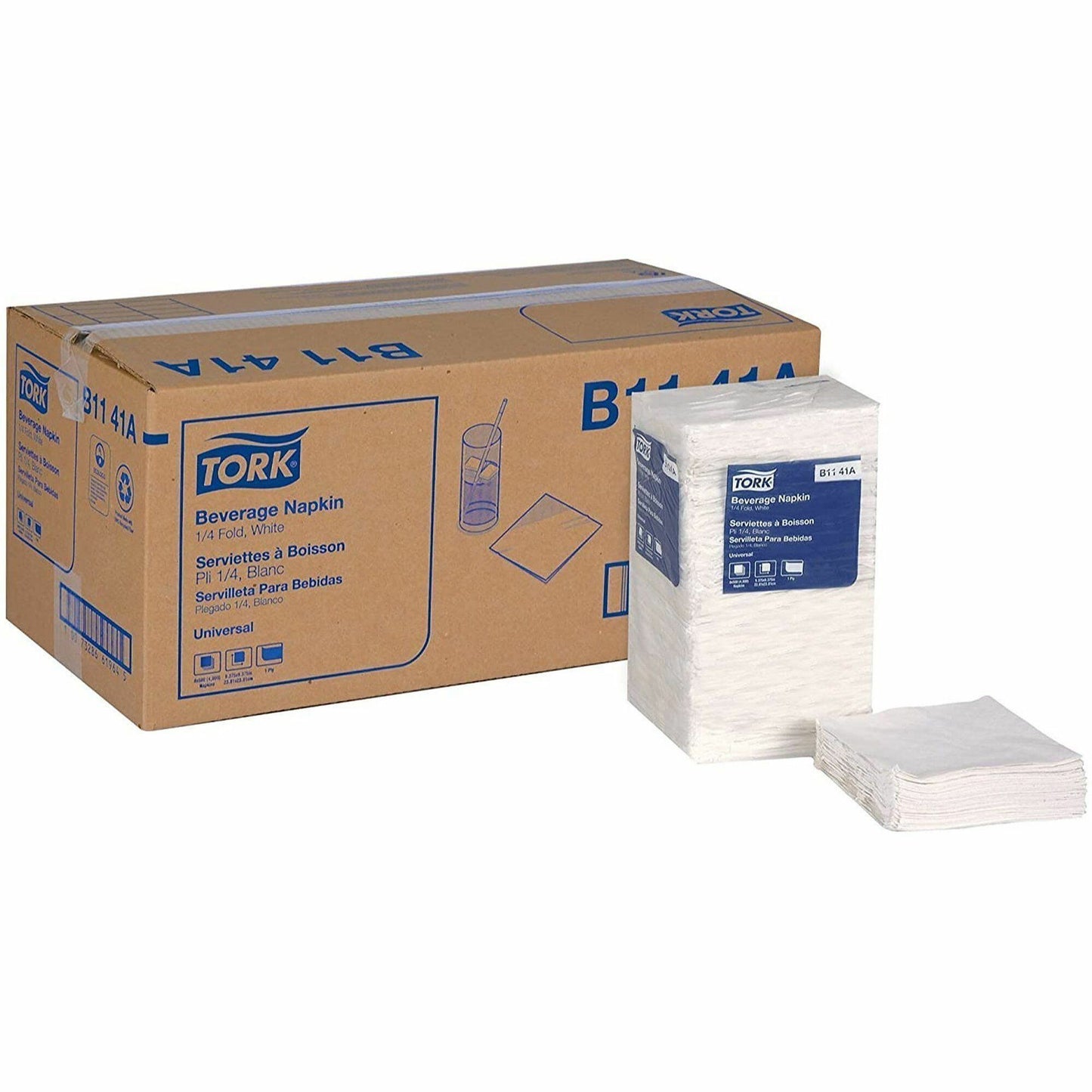 TORK White Beverage Napkin