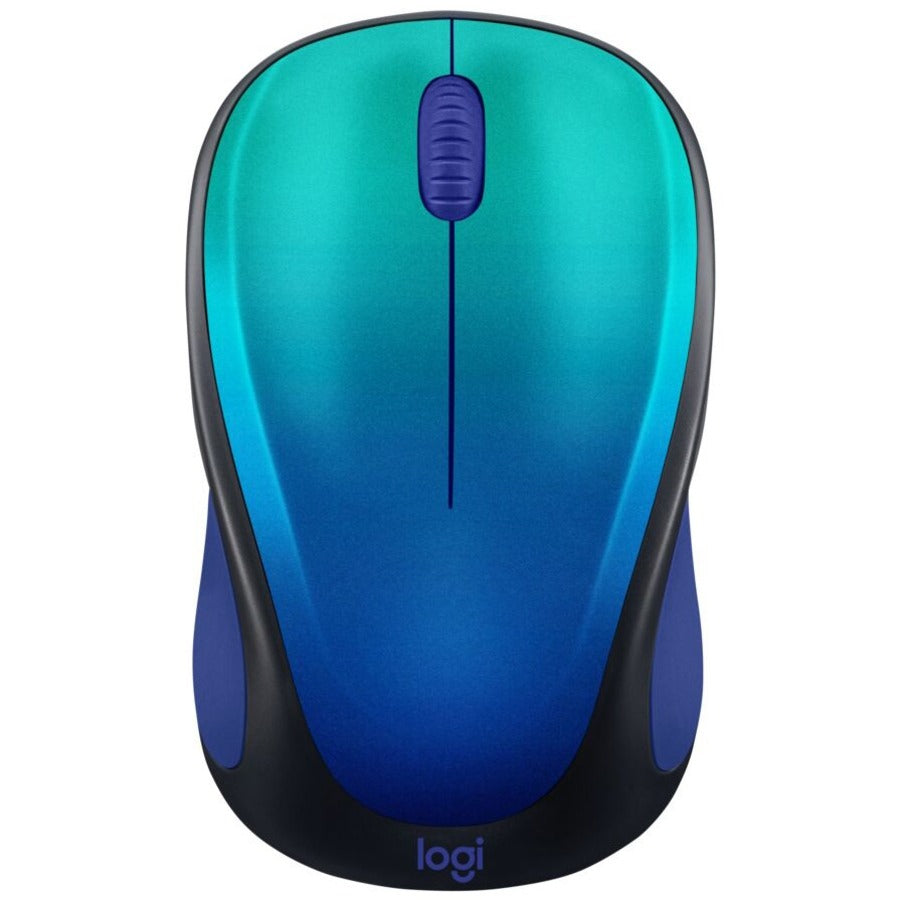 Logitech Design Collection Limited Edition Wireless Mouse with Colorful Designs - USB Unifying Receiver, 12 months AA Battery Life, Portable & Lightweight, Easy Plug & Play with Universal - BLUE - 910-006118